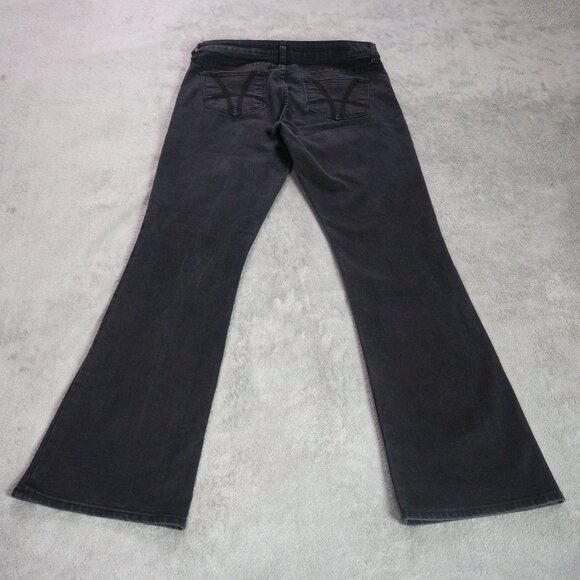 Kut from the Kloth Womens Baby Bootcut Jeans Size 8 Short Black Stretch Denim - Picture 5 of 13